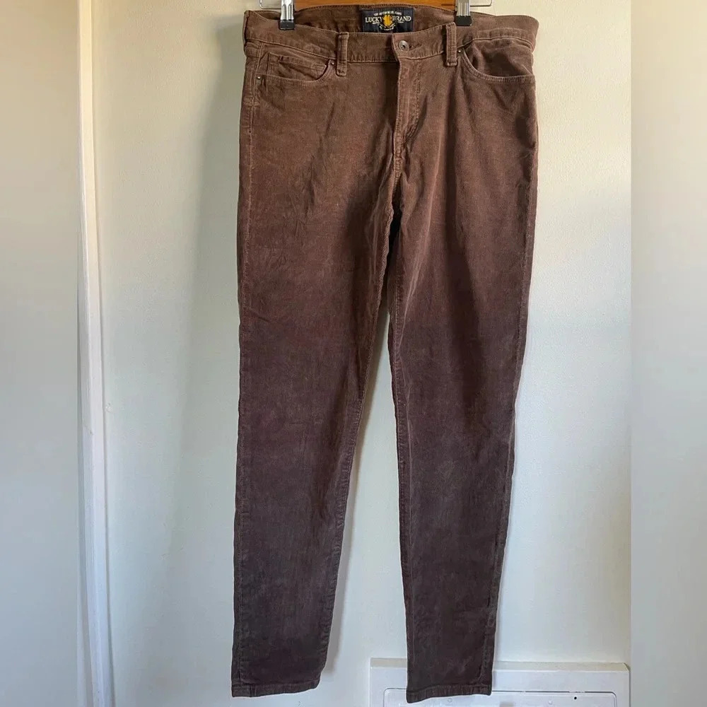 Lucky Brand Skinny Corduroy Pants, Brown, Women’s 10